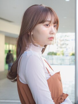 ガーデンヨコハマエスト(GARDEN YOKOHAMA est) ミディアム似合わせカットイメチェンレッドブラウンフルバング