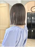 ミルクティーベージュぷつっとボブケアブリーチ 梅田