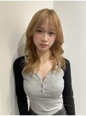 オレンジベージュ/レイヤーカット