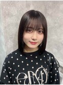 黒髪/前髪パーマ/グレーベージュ/レイヤーロング/インナーカラー
