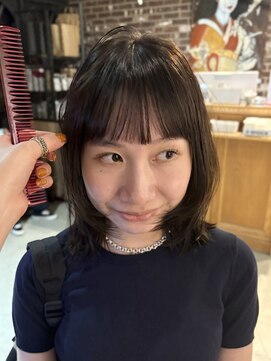 ノラ ヘアーサロン(NORA HAIR SALON) ブリーチなしオリーブカラー透明感カラーレイヤーカット