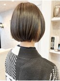 福山市美容室Caary春ボブすっきりボブちらっとインナーカラー
