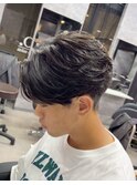 大分ニュアンスパーマセンターパートフェザーパーマ毛流れパーマ