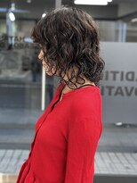 ハヤシ シーズン デザイン(HAYASHI SEASON DESIGN)&nbsp;ミディアムマッシュウルフニュアンスパーマ20代30代40代