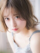 インデックスヘアー 亀戸店 大人可愛いエアリーミディくせ毛風