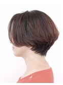 【Sec. hair design 水戸】癖毛を活かした奥行きショートボブ
