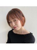 オレンジインナーボブ