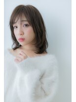 カバーヘア ブリス 戸田公園西口店(COVER HAIR bliss)&nbsp;くすみカラーフェザーバングくびれミディY戸田公園20代30代40代