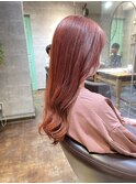 ロング×コーラルピンク【新宿】