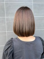 アチーブ ヘア デザイン(achieve hair design) 丸みボブ ツヤ髪ナチュラルブラウンハイライト 立体感ヘア