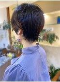 大人かわいい丸みのあるショート