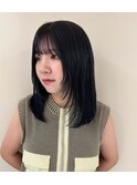 【nanami】顔まわりレイヤーカット / ネイビーカラー