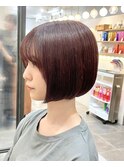 ぷつっとボブと暖色カラー/SHEERalun新小岩店