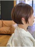 大人襟足ぱっつんボブ＋オーガニックカラー＋生コラーゲンTR