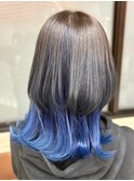 【グレージュ×サファイアブルー】 池袋美容室