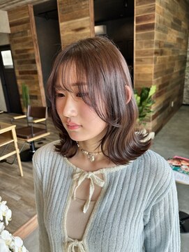 ウェリラバイハク(WeLila by haku) 韓国ヘア/レイヤーボブ/顔まわりカット/髪質改善/オリーブカラー