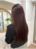 ミルクティーベージュピンクベージュくびれボブワイドバング
