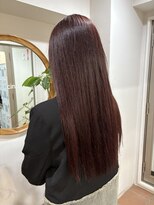 サンク 原宿 表参道(cinq) ミルクティーベージュピンクベージュくびれボブワイドバング