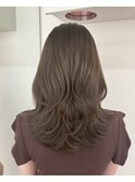ココアベージュ/オリーブグレー[レイヤーカット/髪質改善/銀座]