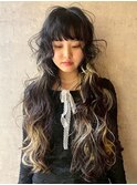 レイヤーカット/ウルフカット/ホワイトブロンド/外ハネボブ/美髪