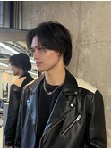 センターパート メンズカット 