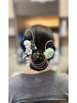 ダム(DaM) 成人式ヘア 水引 金箔