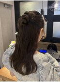ハーフアップアレンジ/タイトヘア/新宿ヘアセット