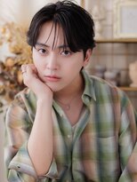 カバーヘア ブリス 上尾西口店(COVER HAIR bliss)&nbsp;ツーブロック黒髪小顔シースルーラウンドマッシュ20代30代上尾a