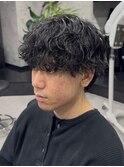 緩め波巻きスパイラルパーマ