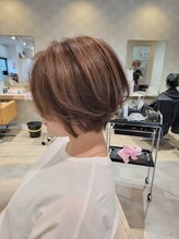 ヘアーサロンハラダ 島田店(HAIR SALON Harada )&nbsp;ショートボブ/ハイライト/40代