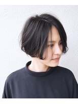 リバース(Reverse)&nbsp;口元ボブ/ショート/パーマ/白髪ぼかし/ブリーチ