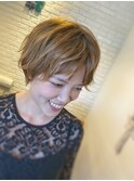 パーマ風アレンジショート