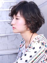エムスラッシュ 横浜元町店(M.SLASH)&nbsp;■黒髪くせ毛風カール大人かわいいひし形ボブM.SLASH元町25-8★!