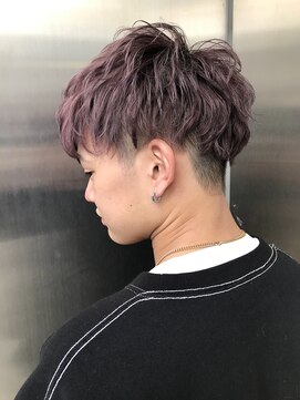 ヘアーメイクオズ(hair make O/S) 《Kaito》ピンクグレージュ 刈り上げ ナチュナルマッシュ