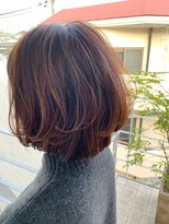 オーシャン(Ocean)&nbsp;[OCEAN Hair&Life藤原純]ひし形レイヤーボブ×白髪ぼかしカラ-☆