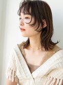 顔周りレイヤー/くびれヘア/メルティカラー/メルティブラウン