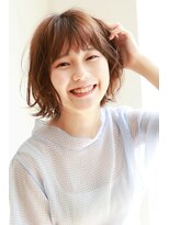 ウォークヘアーグロウ(Walk hair grow) ゆるふわカールボブ×ベージュブラウン