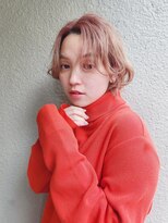 スーハ 恵比寿(SUUHA)&nbsp;伸ばしかけボブ/くびれボブ/ほつれ質感ボブパーマ/ピンクカラー