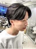 メンズカットニュアンスパーマセンターパート