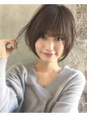 《岩田莉奈》40代50代◎大人ナチュラルレイヤーショートボブ