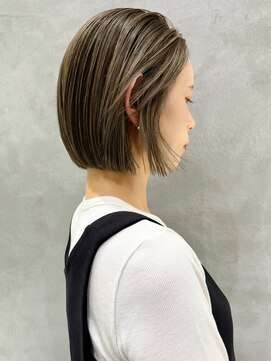 ロンドイディールバンダイ 新潟万代(Lond ideal) オリーブベージュ/カラー/ボブ/ブリーチ/前髪/顔周り/新潟万代