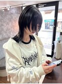 前下がりウルフ×毛先ギザギザ