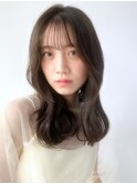 透明感ナチュラルミディアムヘア(梅田)