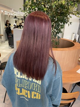 リア(Li’a) ラベンダーピンク＋顔まわりレイヤーカット