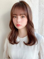 ★くびれヘアデジタルパーマチェリーブラウン