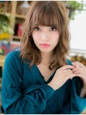 ショコラブラウン小顔ひし形レイヤーカットc6北浦和20代30代40代