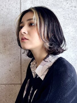 ラティ(Ratie) 外ハネレイヤーボブ×デザインカラー◎