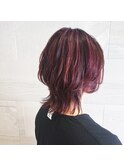 【安藤貴志】 ピンクアッシュxマッシュウルフ＊
