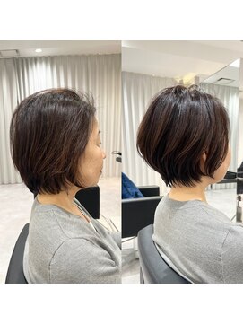 バンプ ギンザ(BUMP GINZA) 30代40代50代絶壁解消ひし形小顔前下がりショートボブ ER