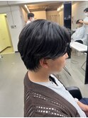ナチュラルモテヘアニュアンスパーマセンターパート